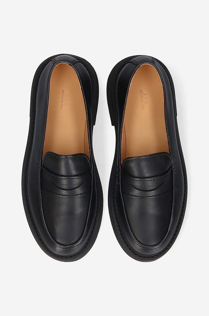 A.P.C. mocassini in pelle nero PXBAA.F53276