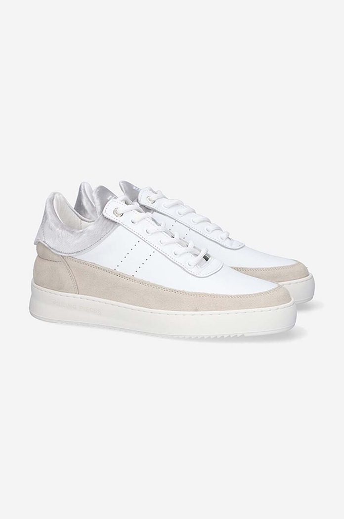 Semišové boty Filling Pieces Low Eva 51325071975 bílá