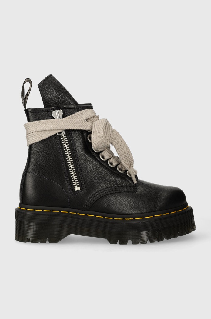 Кожаные полусапоги Dr. Martens x Rick Owens без утепления чёрный DW02B3802