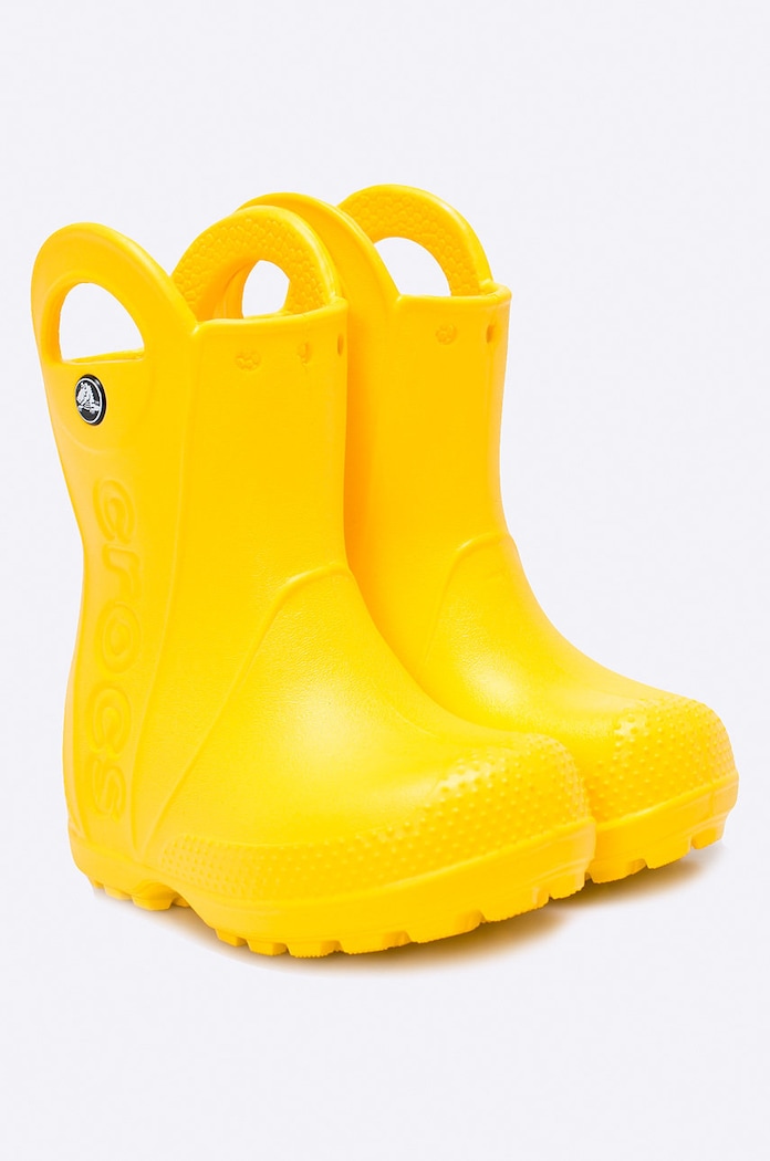 Crocs - Kalosze dziecięce Handle Rain 12803.YELLOW żółty AA00