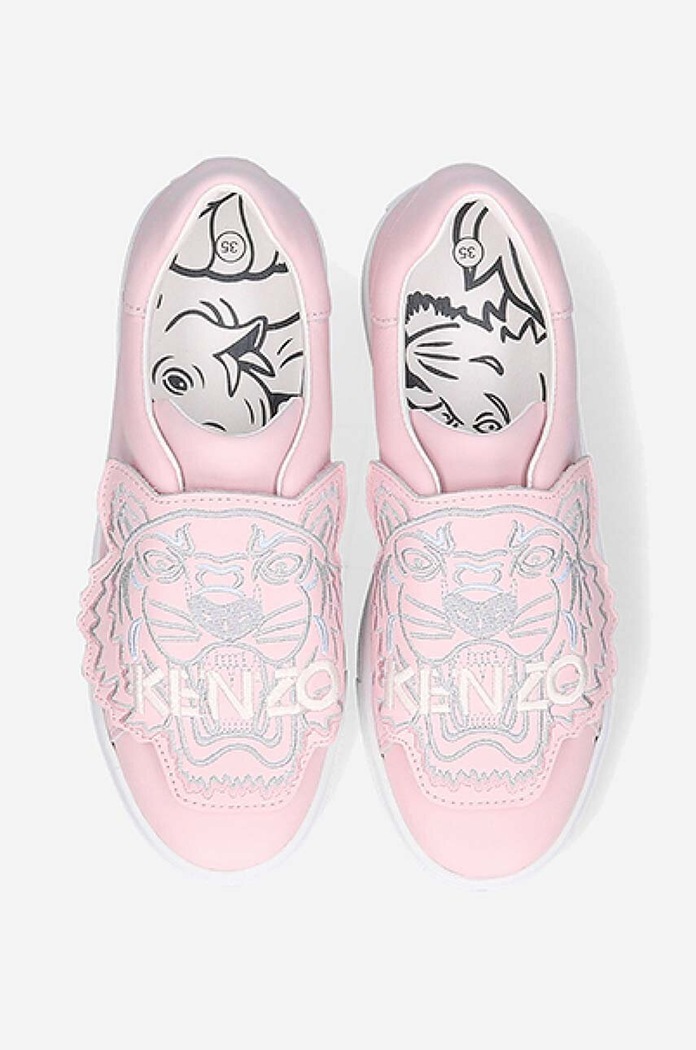 Παιδικά δερμάτινα sneakers Kenzo Kids K59039 K59039 ροζ