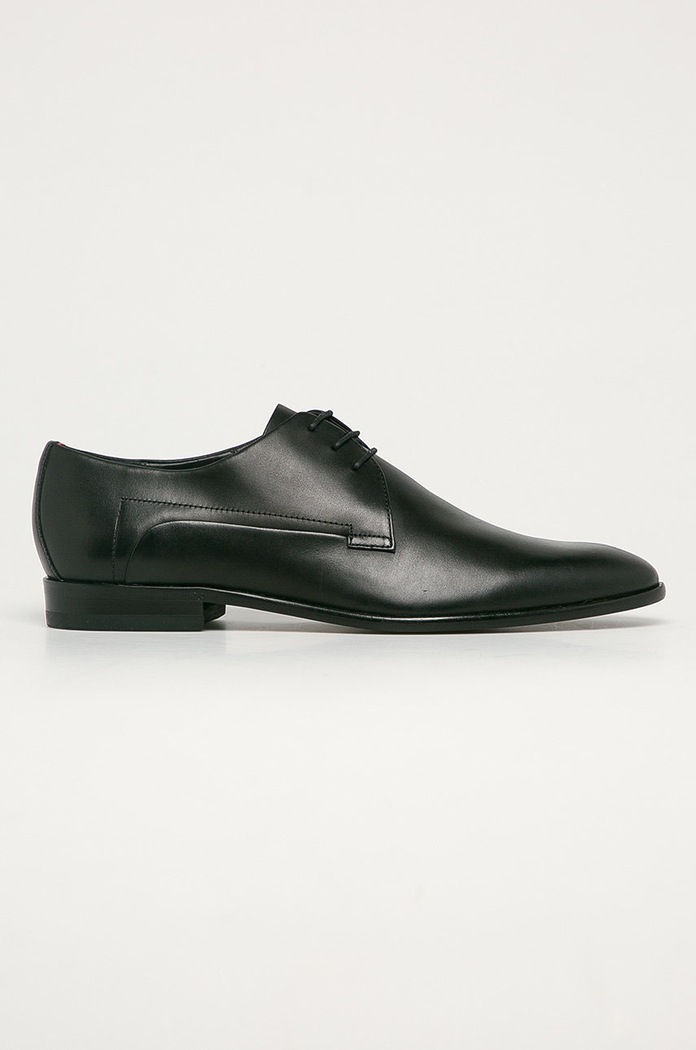 HUGO - Półbuty skórzane 50419898.NOS eleganckie czarny 50419898.NOS