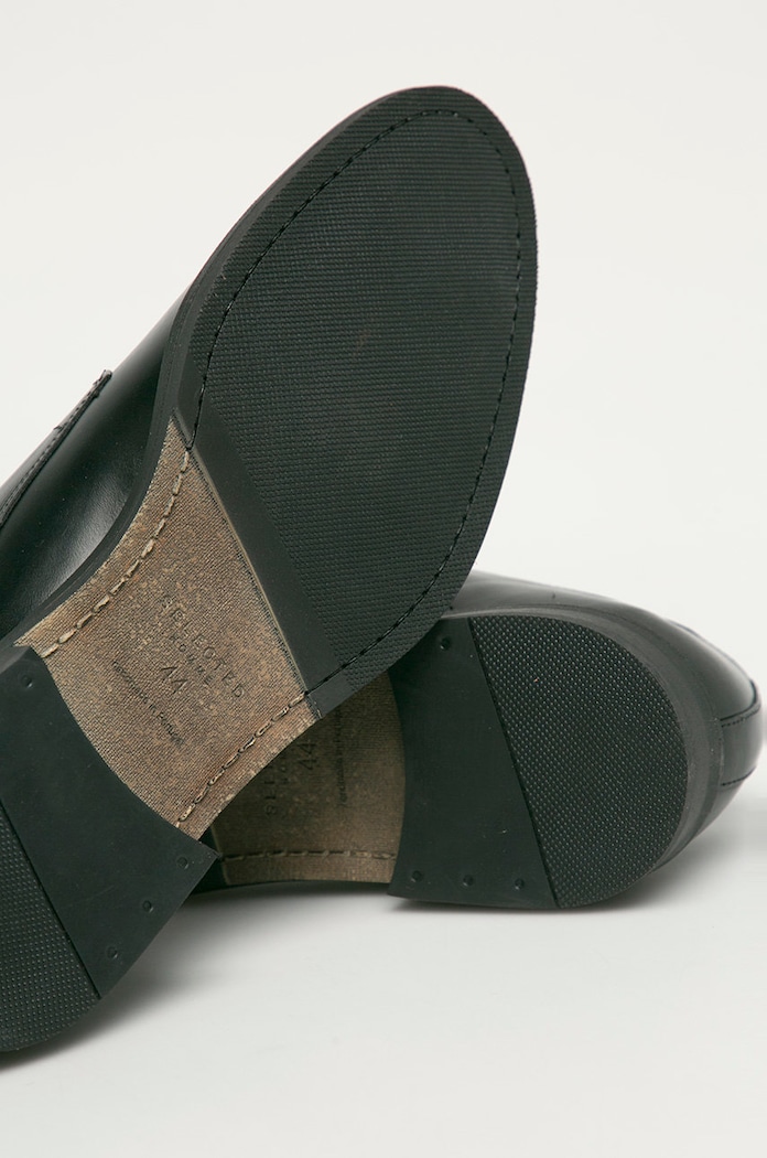 Selected Homme półbuty skórzane Slhlouis Leather czarny 16070194