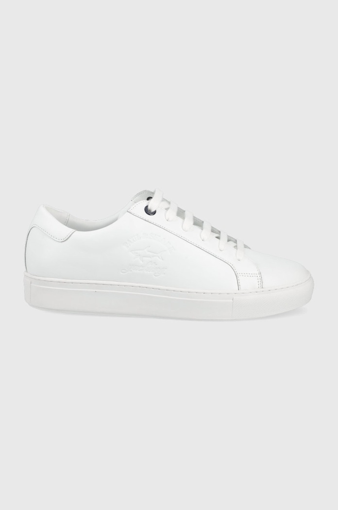 Кожени обувки Paul&Shark бял C0P8000.10.WHITE