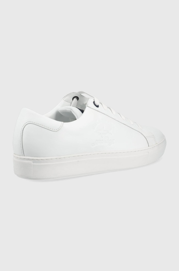 Кожени обувки Paul&Shark C0P8000.10.WHITE бял AA00