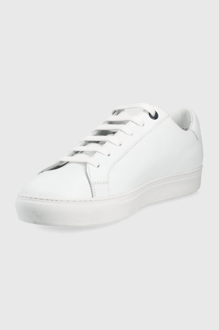 Обувки Кожени обувки Paul&Shark C0P8000.10.WHITE бял