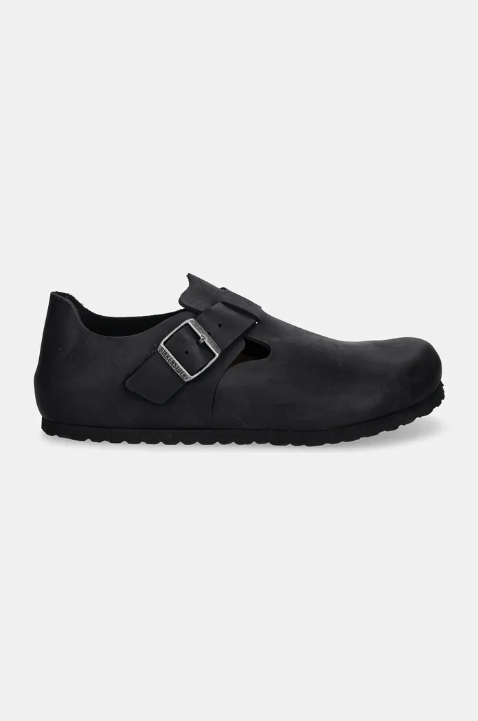 Nubukové polobotky Birkenstock London 166541.BLK černá AA00
