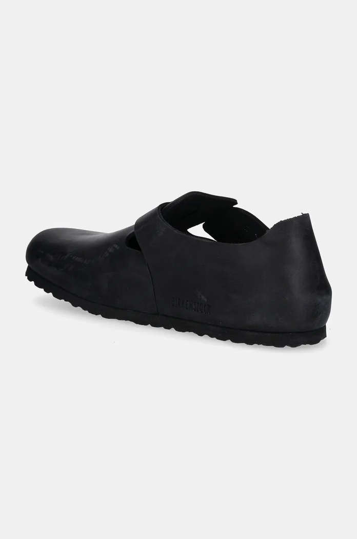 Boty Nubukové polobotky Birkenstock London 166541.BLK černá