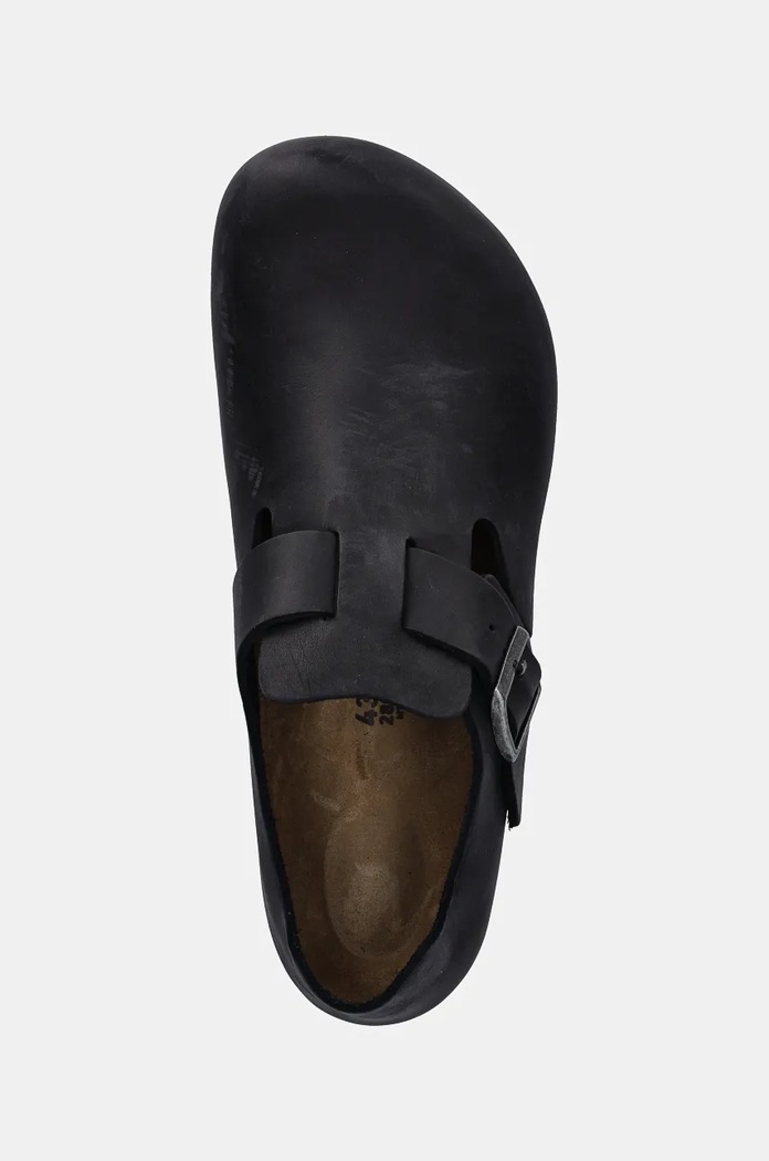 Nubukové polobotky Birkenstock London černá 166541.BLK