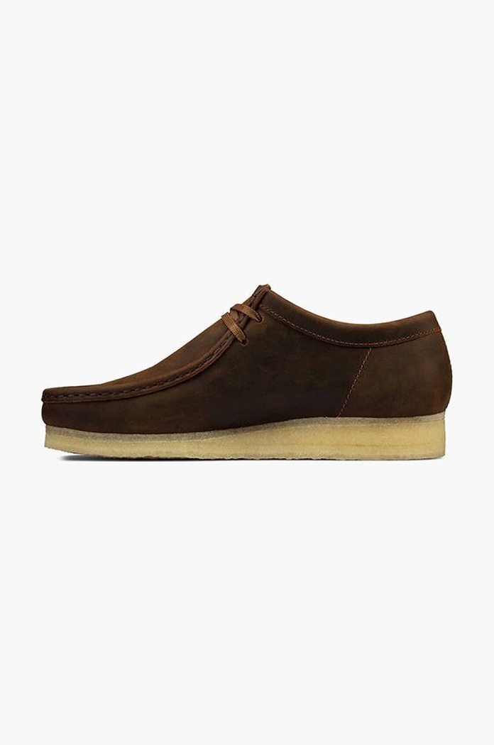 Boty Kožené mokasíny Clarks Originals Wallabee 26156605 hnědá
