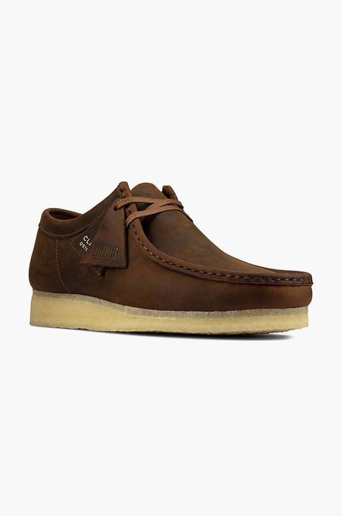 Kožené mokasíny Clarks Originals Wallabee hnědá 26156605