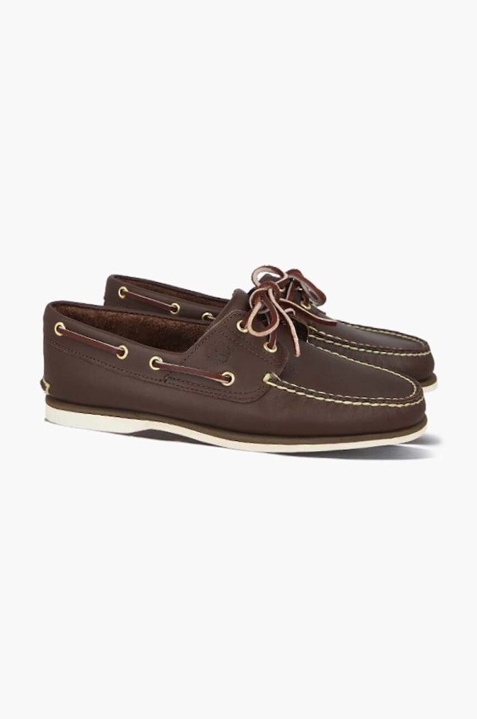 Timberland mokasyny skórzane Classic Boat brązowy 74035