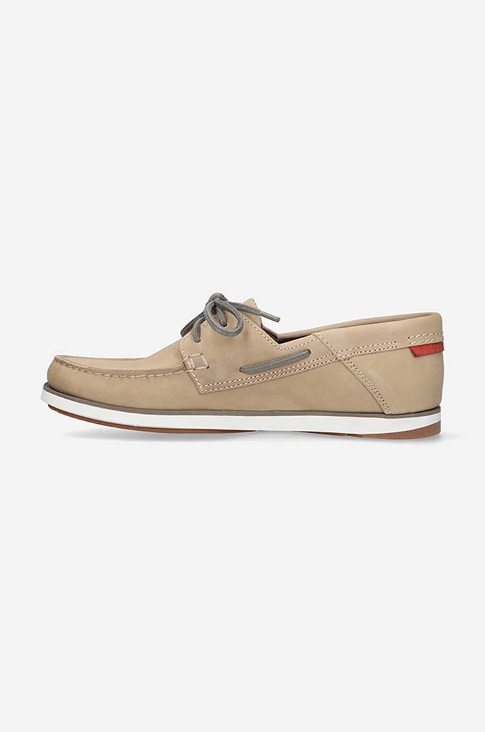 Obuwie Timberland mokasyny skórzane Atlantis Break Shoe A2A2J beżowy
