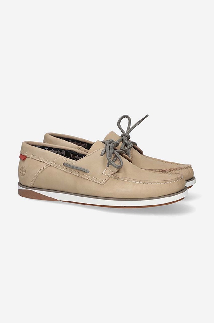 Timberland mokasyny skórzane Atlantis Break Shoe A2A2J beżowy