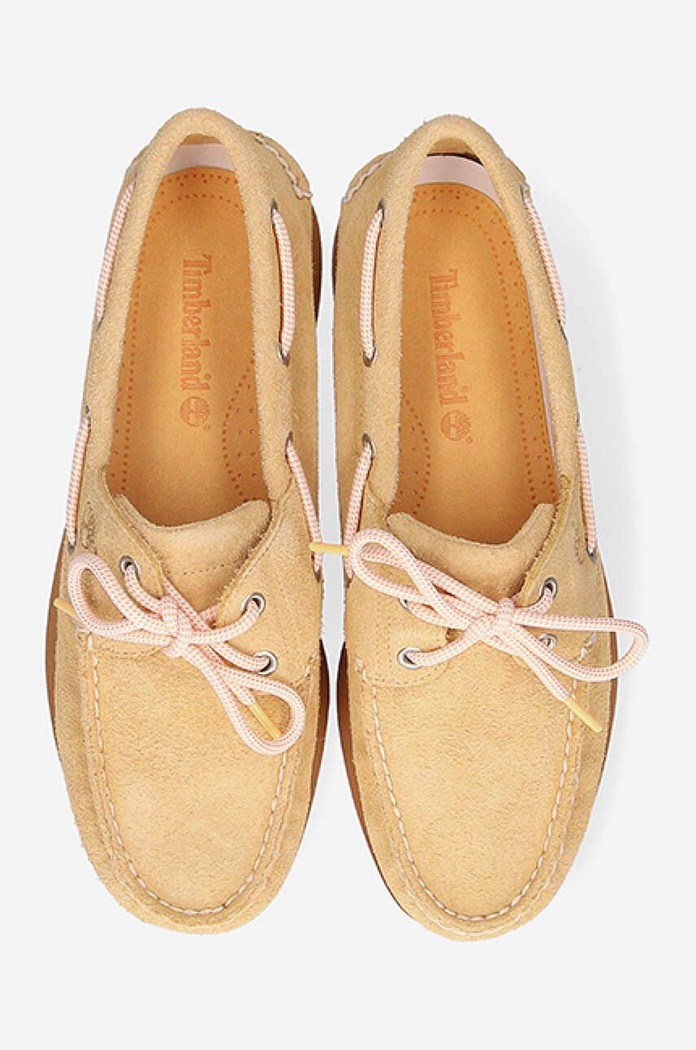 Timberland mokasyny zamszowe Classic Boat 2 Eye beżowy A2A79
