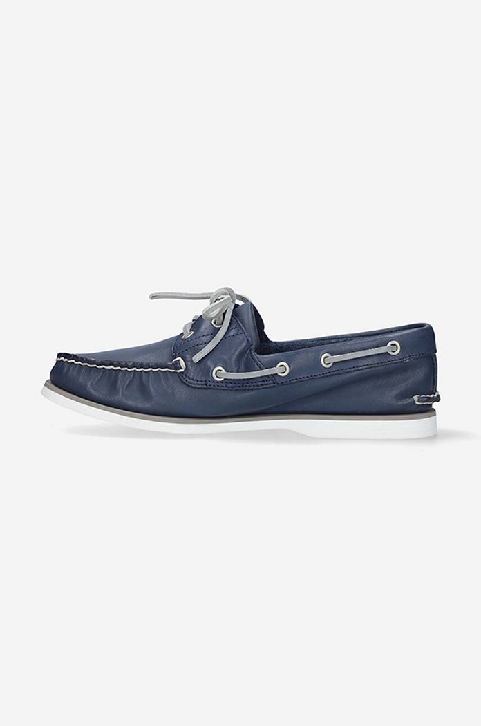 Shoes Timberland leather loafers Classic Boat 2 Eye A2GAZ blue