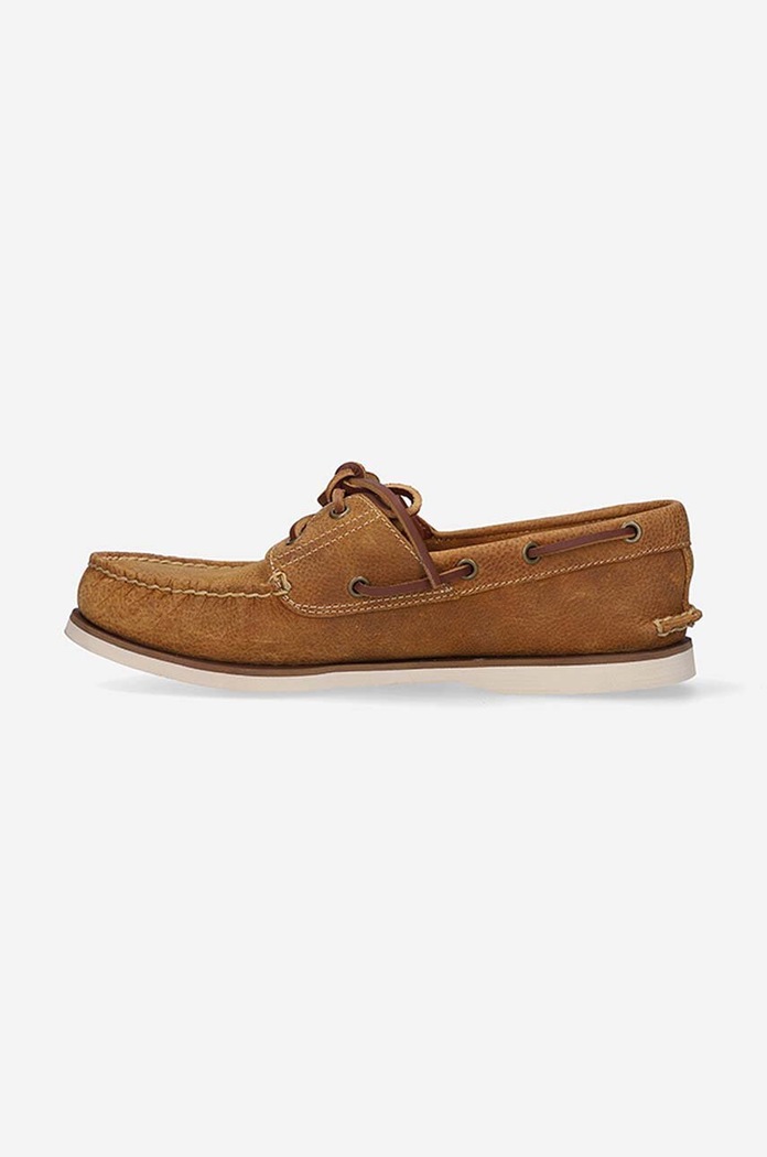 Obuwie Timberland Mokasyny skórzane Classic Boat EK+2 EYE A5M1Z brązowy