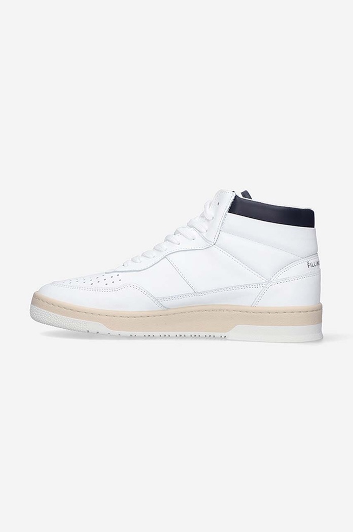 Încălțăminte Filling Pieces Sneakers din piele Mid Ace Spin 55333491901 alb