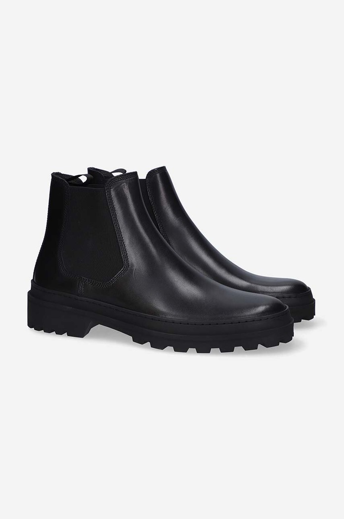 A.P.C. sztyblety skórzane Cali PXBAA.H54194 czarny