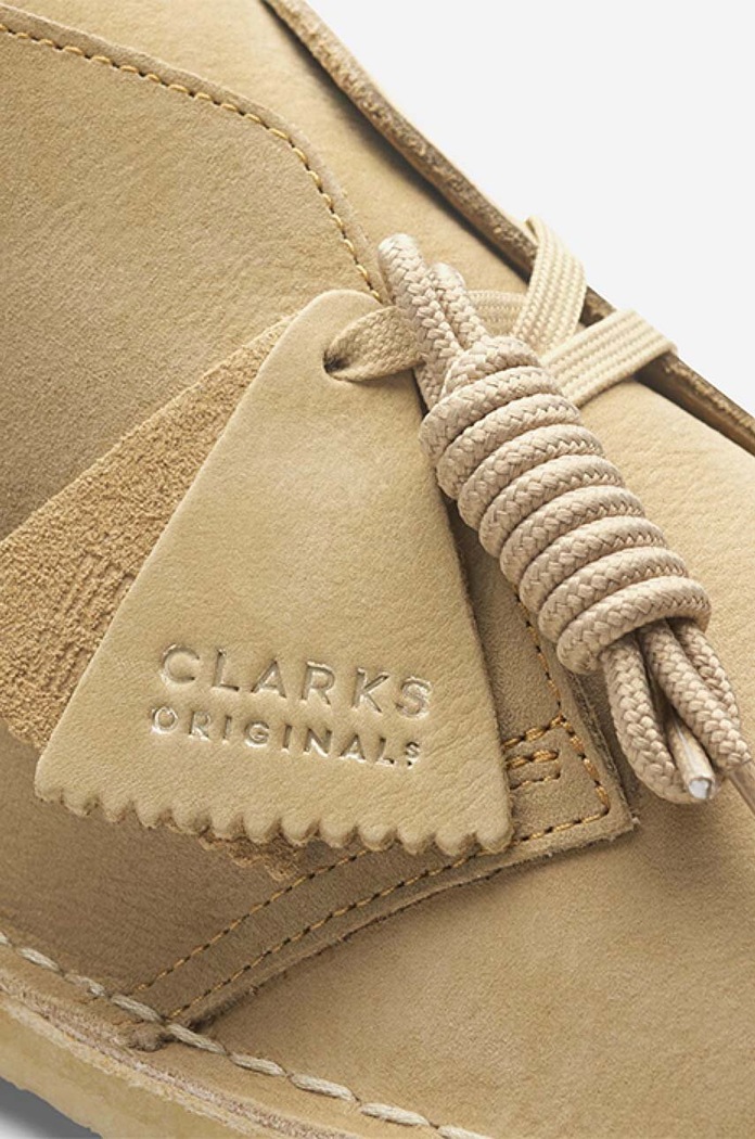 Clarks Originals pantofi de piele întoarsă Originals Desert 26165802 bej