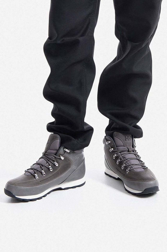 Helly Hansen leather shoes The Forester 10513 gray AW23