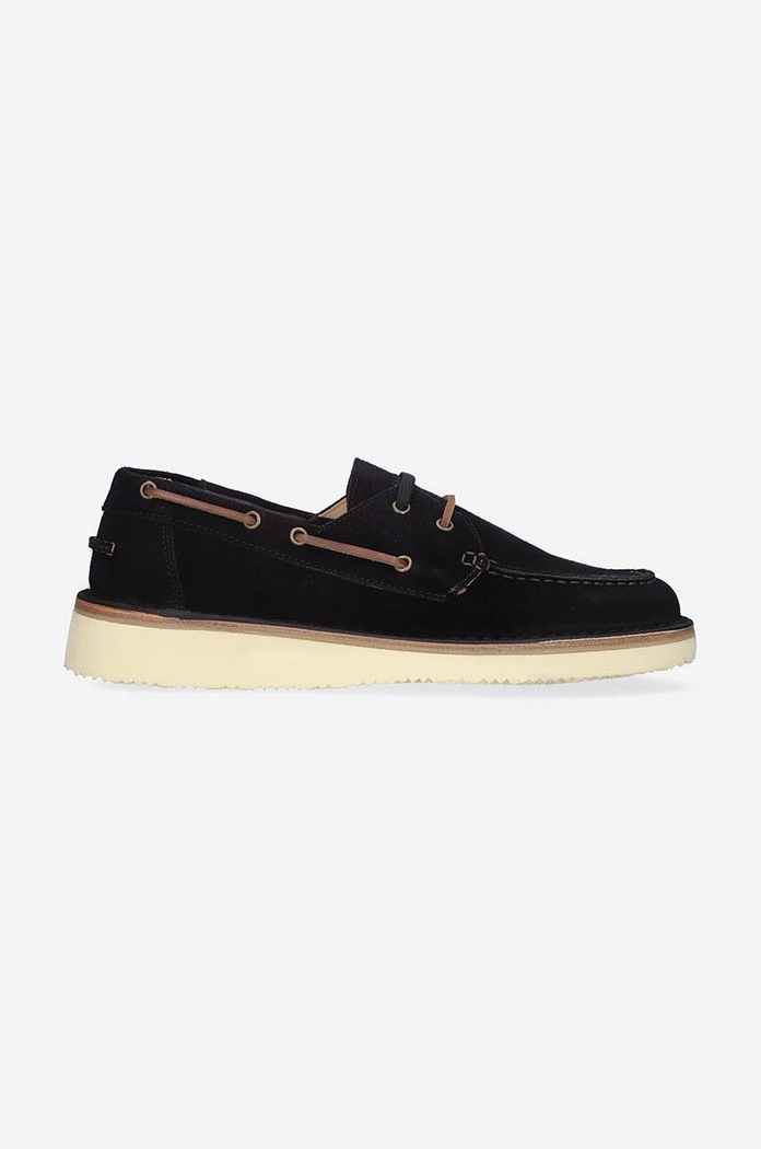 Mokasinke od brušene kože Astorflex Mocassino Allacciato BOATFLEX 724 CUOIO casual crna BOATFLEX.724