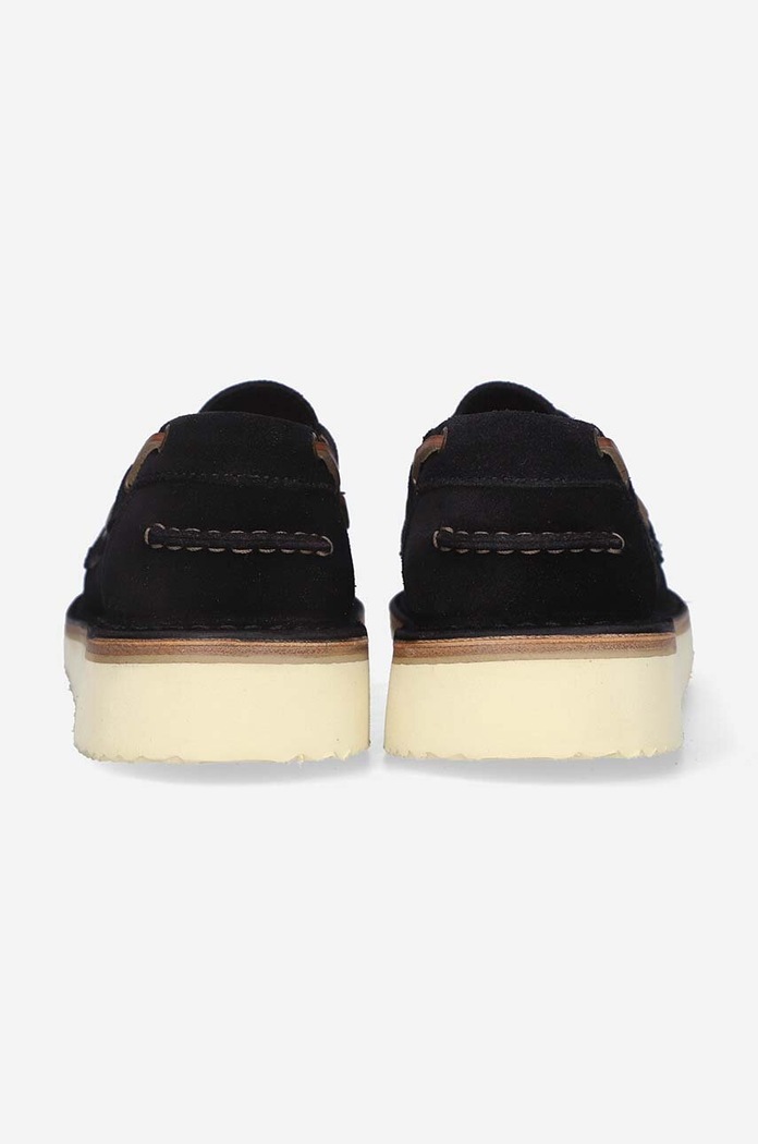 Mokasinke od brušene kože Astorflex Mocassino Allacciato BOATFLEX 724 CUOIO crna BOATFLEX.724