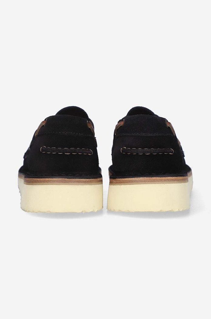 Mokasinke od brušene kože Astorflex Mocassino Allacciato BOATFLEX 724 CUOIO crna BOATFLEX.724