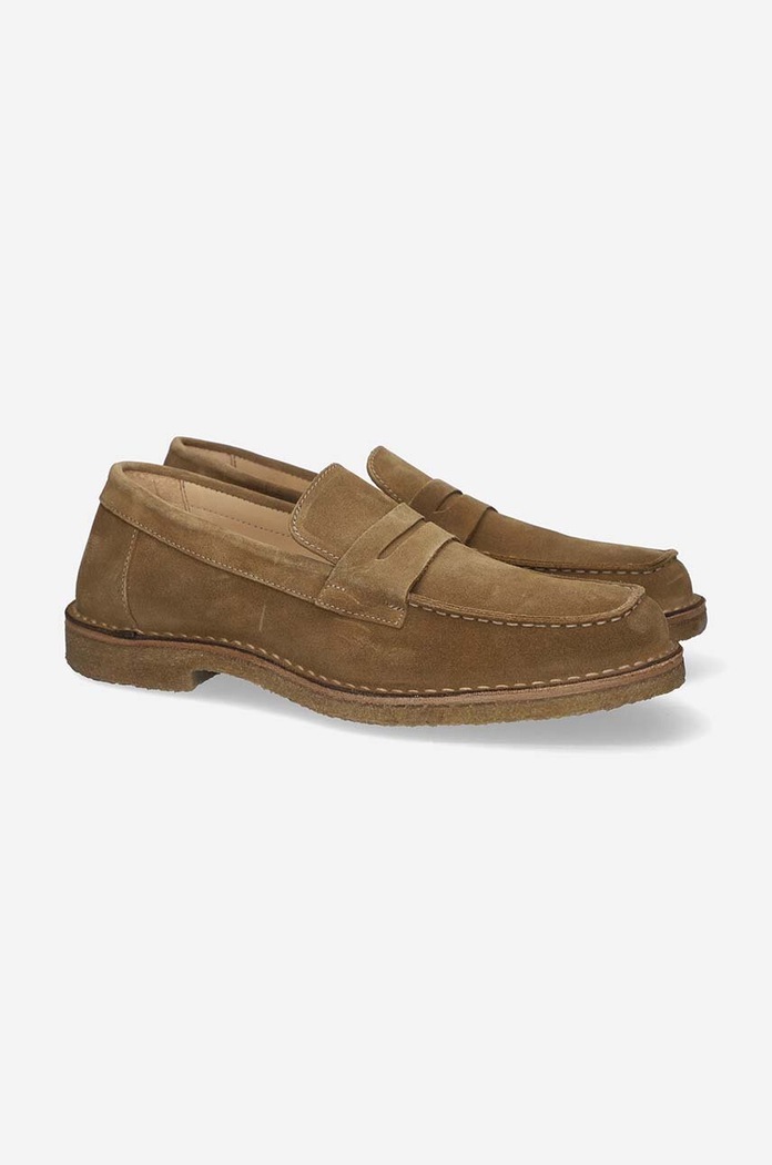 Obuwie Astorflex półbuty zamszowe Mocassino Uomo MOKAFLEX.001 brązowy