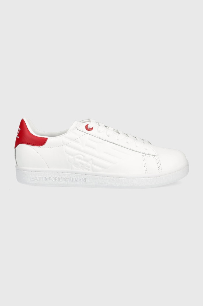EA7 Emporio Armani sneakers din piele plată alb X8X001.XCC51.N541