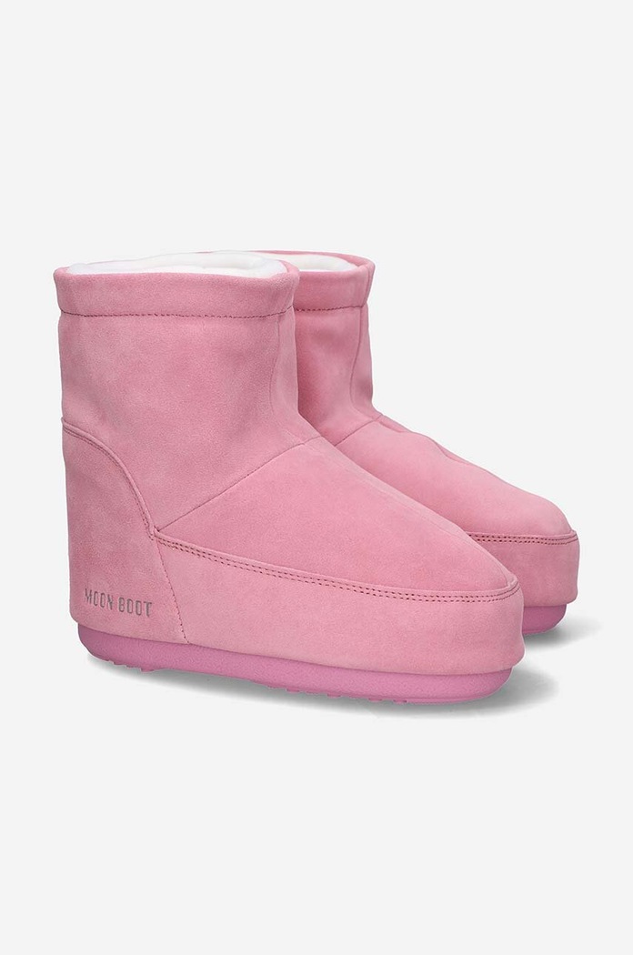 Śniegowce zamszowe Icon Low 14094000 Moon Boot różowy 14094000