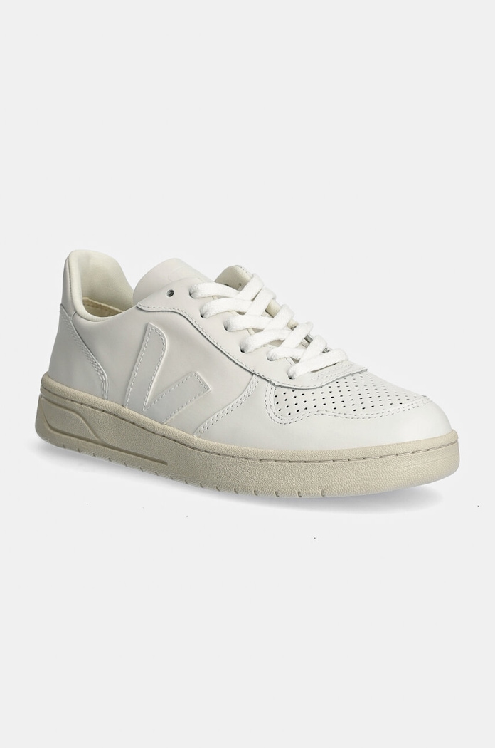 Δερμάτινα sneakers Veja V-10 Leather Planet friendly λευκό VX0201270A