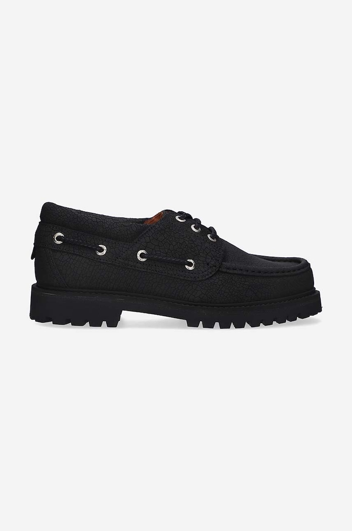 Filling Pieces Mocasini de piele Boatshoe negru 47928901847