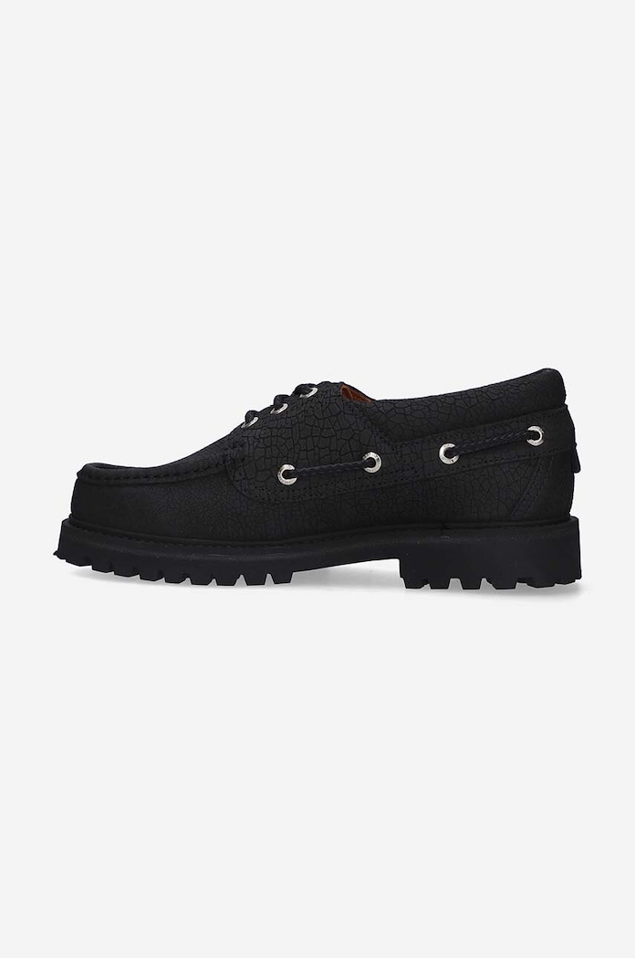 Încălțăminte Filling Pieces Mocasini de piele Boatshoe 47928901847 negru