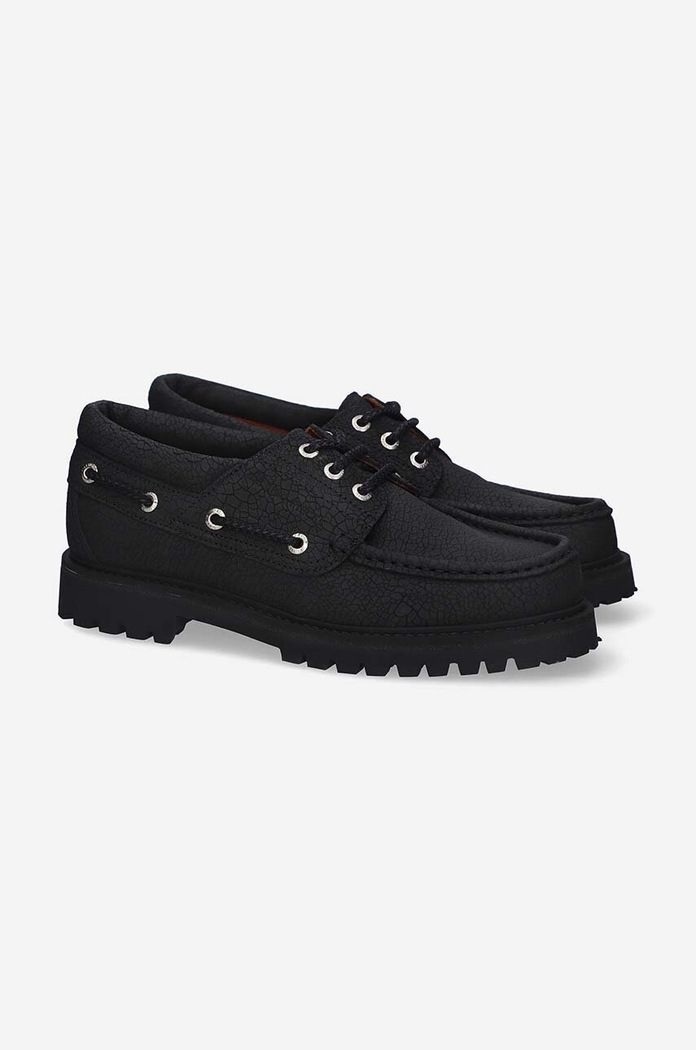 Mocasini de piele Boatshoe Filling Pieces negru 47928901847