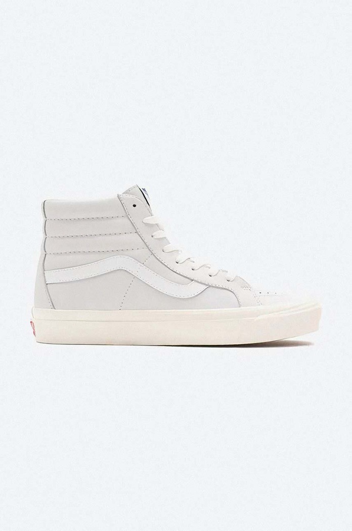 Δερμάτινα sneakers Vans φλατ γκρί VN0A38GF104