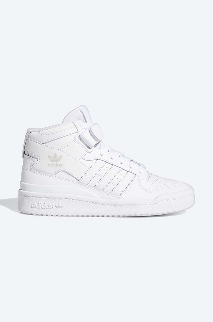 adidas Originals leather sneakers Forum Mid J flat white FZ2086