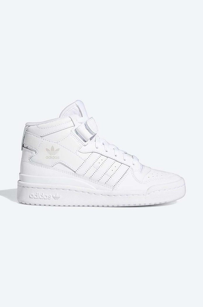 adidas Originals leather sneakers Forum Mid J flat white FZ2086