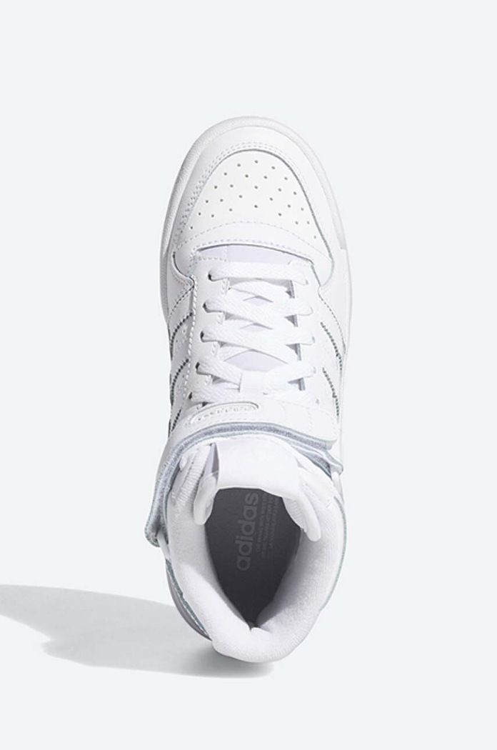 adidas Originals leather sneakers Forum Mid J white FZ2086