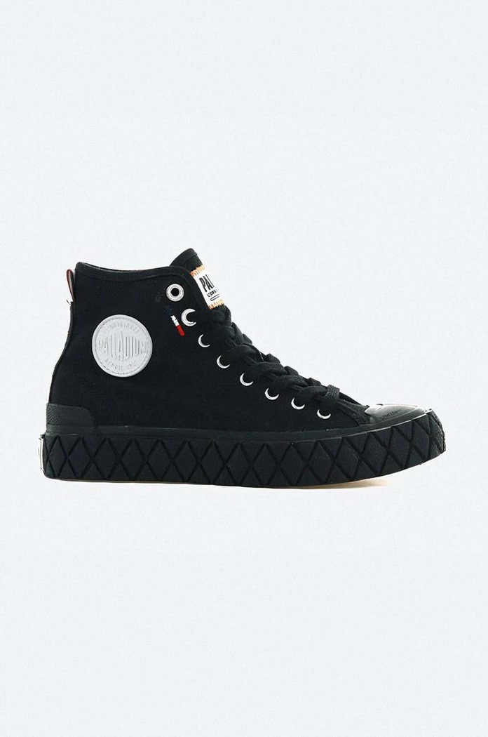 Πάνινα παπούτσια Palladium Palla Ace Canvas Mid φλατ μαύρο 77015.008.M.