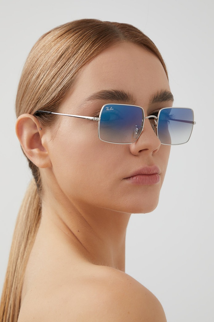 Ray-Ban - Okulary RECTANGLE 0RB1969 srebrny 0RB1969