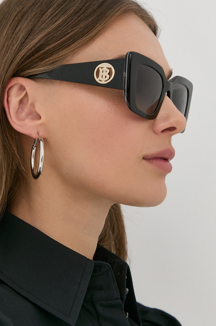 Burberry ochelari de soare ochi de pisică negru 0BE4344