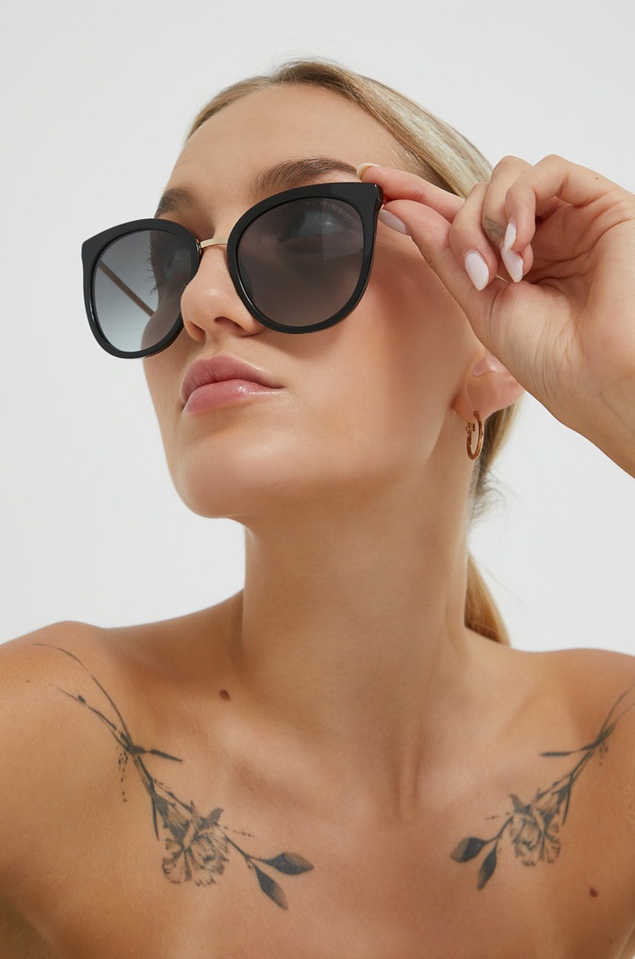 Moschino okulary przeciwsłoneczne jednolita czarny MOS083/S