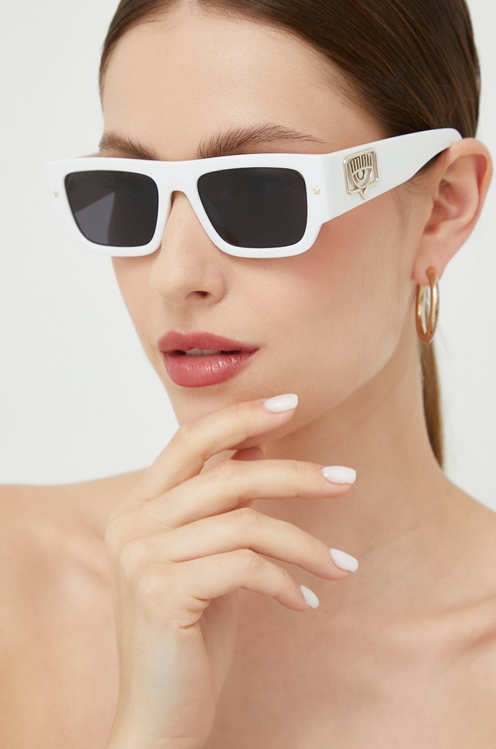 Γυαλιά ηλίου Chiara Ferragni ορθογώνιο λευκό CF.7013/S
