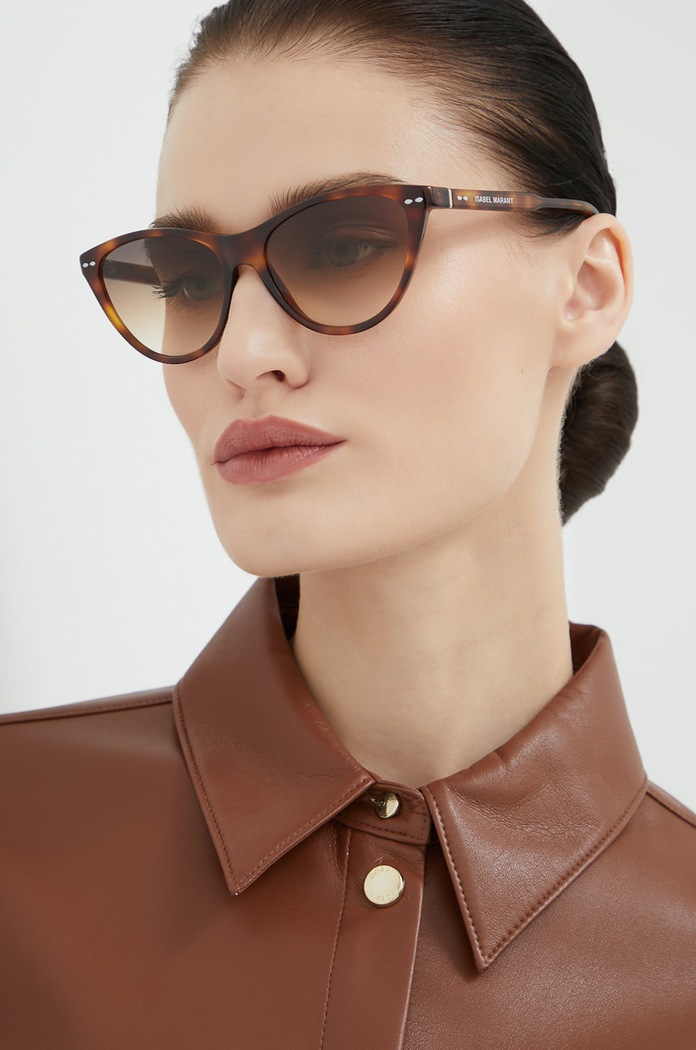 Isabel Marant okulary przeciwsłoneczne jednolita brązowy IM.0079/S