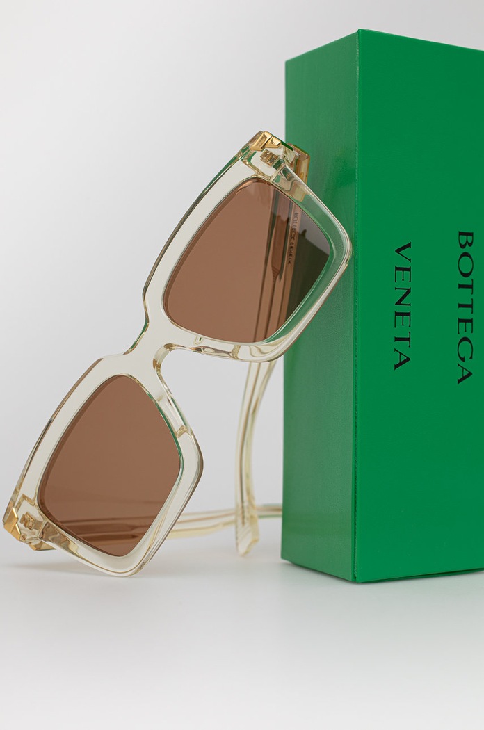 Okulary przeciwsłoneczne Bottega Veneta BV1005S beżowy