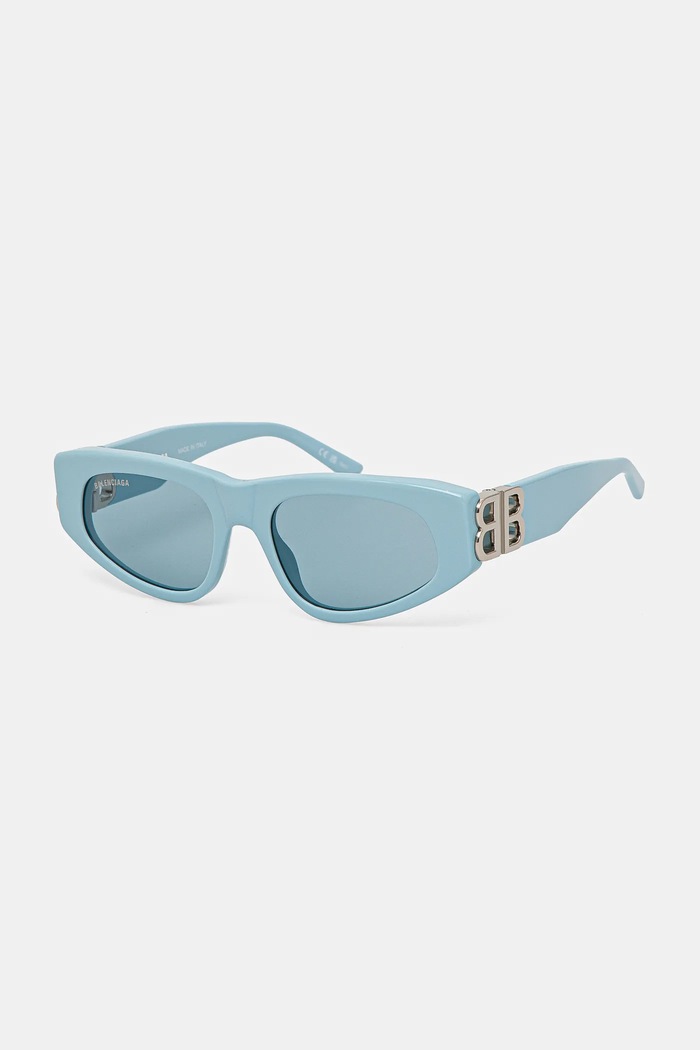 Balenciaga okulary przeciwsłoneczne kocie oczy srebrny BB0095S
