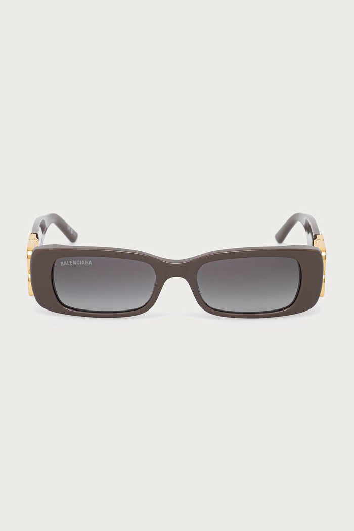 Balenciaga Okulary przeciwsłoneczne damskie BB0096S brązowy AA00