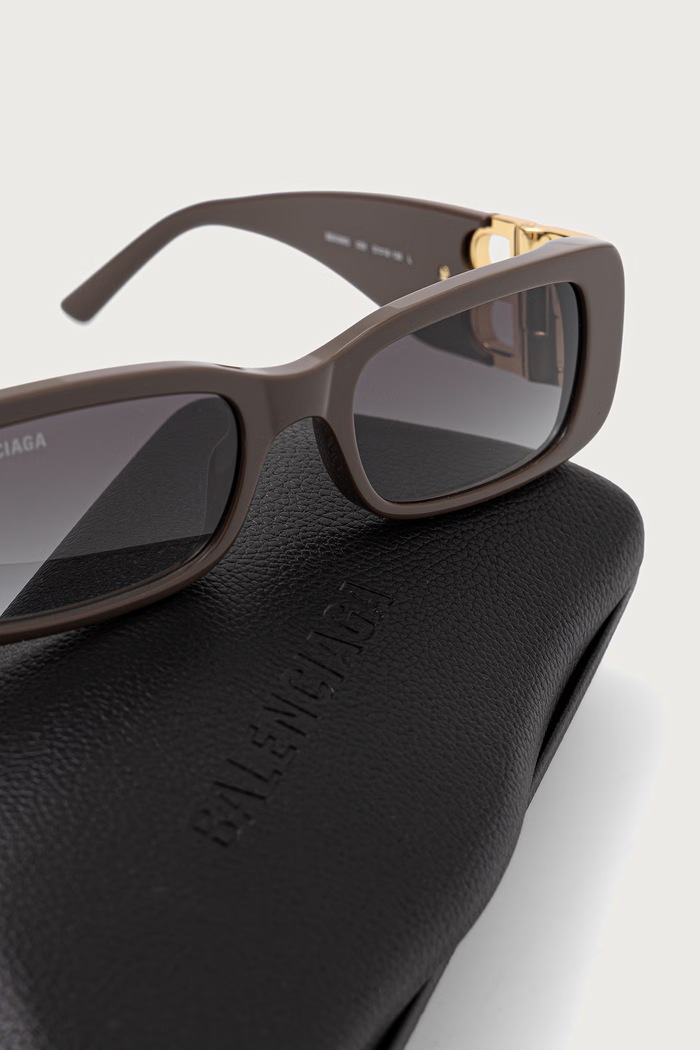 Okulary przeciwsłoneczne damskie Balenciaga BB0096S brązowy