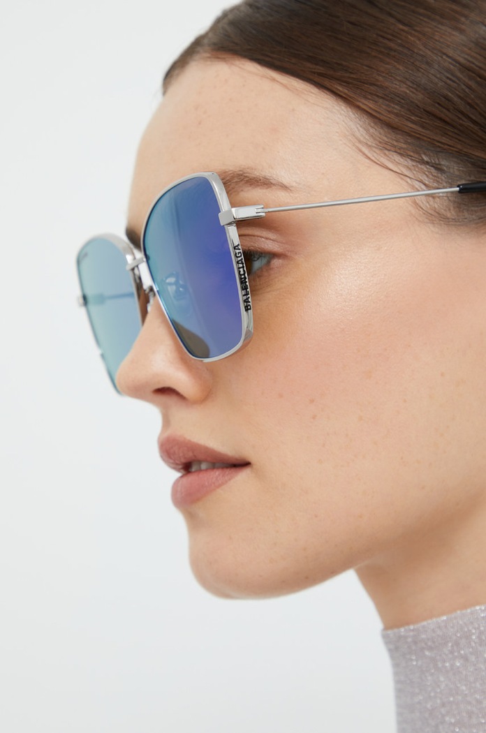 Okulary przeciwsłoneczne Balenciaga fioletowy BB0196SA